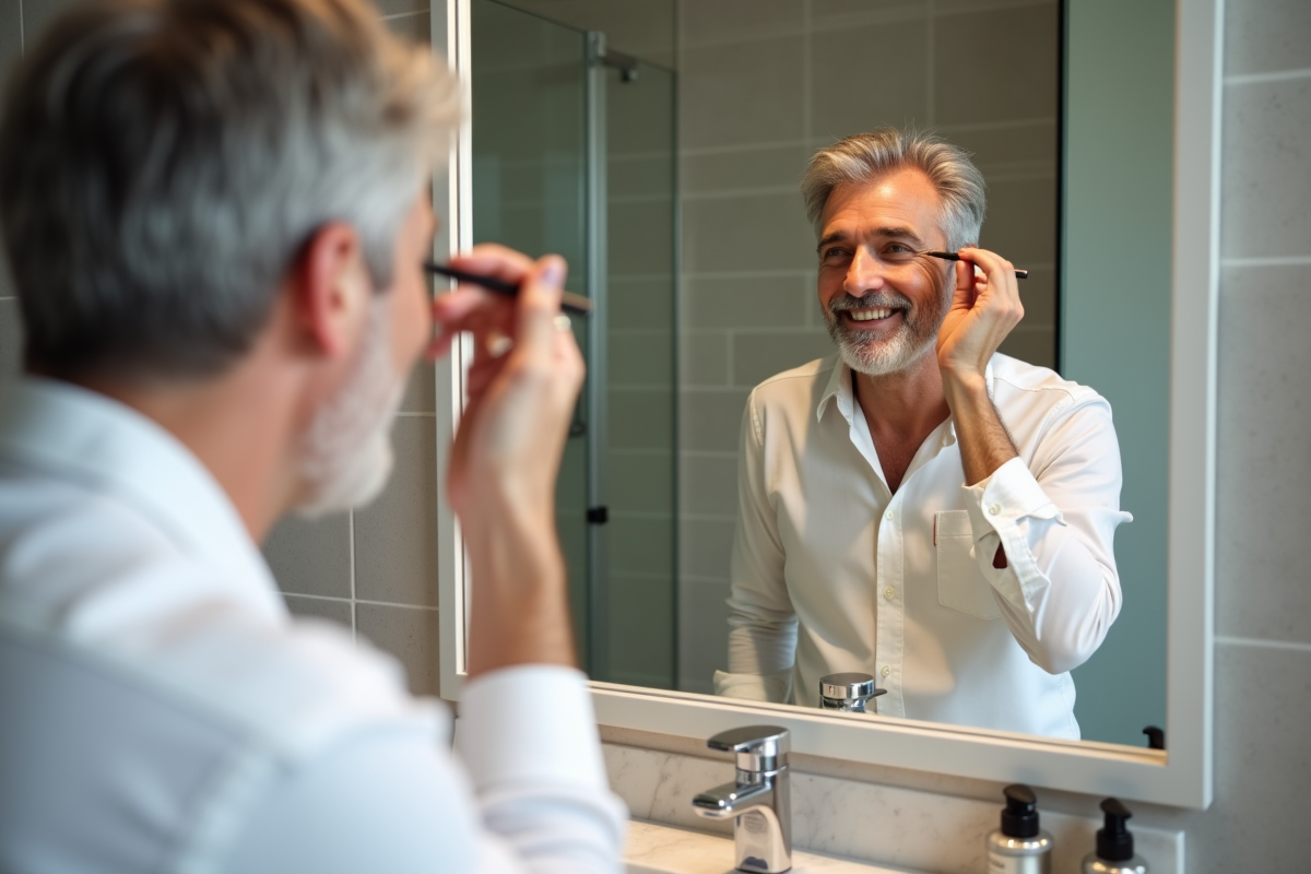 Homme pratiquant un trait d