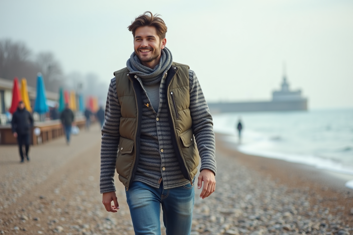 Jeune homme en vêtements d