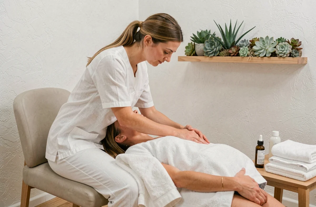 Soin de massage manuel des mains et des avant-bras réalisé chez Manouvea à Besançon